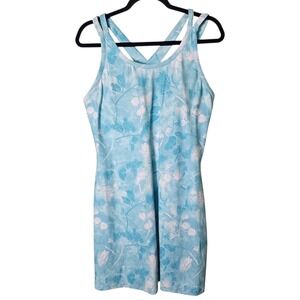 Title Nine L‎ Cirque De La Vie Dress Blue Sugar Stretch Built In Bra Athletic